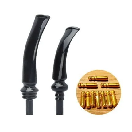 6 Pcs Black Plastic Mouthpieces Pipe Stems Tobacco Pipe Stem For Smoking  Tools
